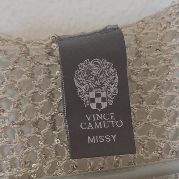 Vince Camuto Missy Sequined Knit Cardigan / Cover-Up — S/M - Picture 2 of 4